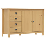 Sideboard Hill Honey Brown 130x40x80 cm Solid Pine Wood 288931