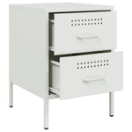 ZNTS Bedside Cabinet White 36x39x50.5 cm Steel 842932