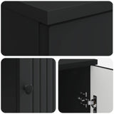 Desk with Shelf Black 142.5 x 50 x 75 cm Engineered Wood 3414577