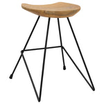 ZNTS Stools 2 pcs Solid Teak Wood 285202