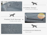 Dog Sofa Bed Pet Chair Couch with Water Resistant Fabric, Kitten Lounge with Soft Cushion, Wooden T3398P425257