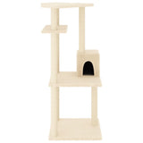 Cat Tree with Sisal Scratching Posts Cream 123 cm 171783