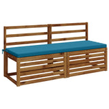 2-Piece Bench Cushions SOEST 2 pcs 100% Polyester Light Blue 949413