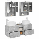 Bathroom Furniture Set 5 pcs Concrete Grey 3407082