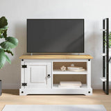 TV Cabinet Corona White 100 x 40 x 52 cm Solid Pine Wood 42021196