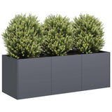 Planter Anthracite 120x40x40 cm Cold-rolled Steel 860677