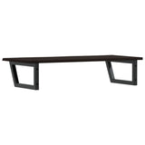 Basin Shelf Wall Mounted Steel and Solid Wood Oak 3302627