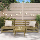 Garden Sofa 3-Seater Impregnated Wood Pine 837955