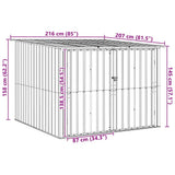 Bike Shed 3 pcs Anthracite 216 x 207 x 158 cm Metal 3385873