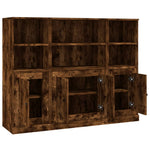 Highboards 3 pcs Smoked Oak Engineered Wood 3185308