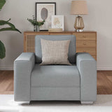 Sofa Light Grey 100 x 77 x 82 cm Fabric 4105207