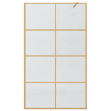 Walk-in Shower Wall Gold 115 x 195 cm Tempered Glass 42022060