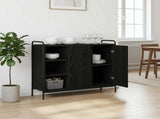 Sideboard Black Oak 98.5 x 33 x 81 cm Engineered Wood 8013854