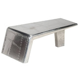 Coffee Table Silver Aluminium Industrial Coffee Table 246362