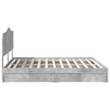 Storage Bed Concrete Grey 180 x 200 cm Engineered Wood 3413481
