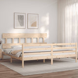 Bed Frame without Mattress 200x200 cm Solid Wood 3195176