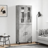 Highboard Concrete Grey 69.5x34x180 cm Engineered Wood 3198237