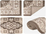 Runner Rug FLORNES Woven Taupe 100 x 450 cm PP 7 mm 42057505