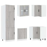 14 Piece Kitchen Cabinet Set Porto Grey Sonoma Engineered Wood 3314997