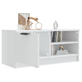 TV Cabinet High Gloss White 80x35x36.5 cm Engineered Wood 811478