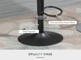 Bar Stools Set of 2, Swivel Counter Height Barstools with Back, Adjustable PU Leather Bar Chairs, T3398P328168