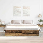 Bed Frame without Mattress Old Wood 200x200cm Engineered Wood 3328869
