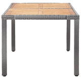46084 7 Piece Garden Dining Set with Cushions Poly Rattan Grey