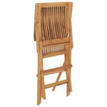 ZNTS Folding Garden Chairs 3 pcs Solid Teak Wood 315444