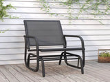 Garden Glider Chair Black 61x76x87 cm Textilene&Steel 362710