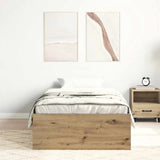 Bed Frame without Mattress Artisan Oak 100x200cm Engineered Wood 3328821