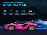 Lamborghini Sian Licensed 12V Kids Electric Ride On Car 2 Motors Toy Car with Remote Control Music T3398P348293