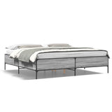 Bed Frame without Mattress Grey Sonoma 180x200 cm Super King 3279785