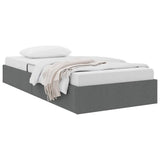 Storage Bed with Mattress Dark Grey 203 x 100 cm Fabric 3370055