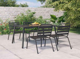 Garden Dining Set Anthracite Steel 3187991