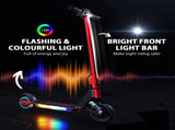 Folding Electric Scooter for Kids, with Dual Brakes, Front Suspension, LED Colourful Lights, Red T3398P347579