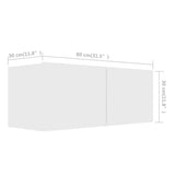 8 Piece TV Cabinet Set White Engineered Wood 3074459
