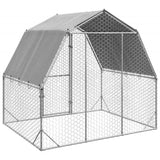 Chicken Run with Roof 2.5x2x2.25 m Galvanised Steel 4104030