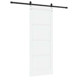 Sliding Door ORKDAL 83 x 211 cm Engineered Wood White and Black 3450268