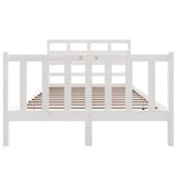 Bed Frame without Mattress White Solid Wood Pine Small Double 3101319