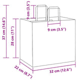 Paper Bags 250 pcs with Handles Black 32x22x28 cm 4101876