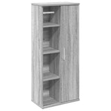 Bathroom Cabinet with Roll Holder Grey Sonoma 39x22x90 cm 858529