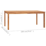 Garden Dining Set Teak Brown Solid Teak Wood 5 Piece Set Durable 3059943