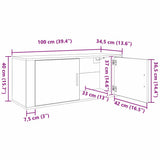 Wall-mounted TV Cabinet Set 3 pcs Artisan Oak Engineered Wood 3415585
