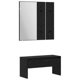 Hallway Furniture Set 3 pcs Black oak 80 x 31 x 40 cm 3332525