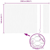 Hexagon Fence Silver 1.4 x 25 m Galvanised steel 42005690