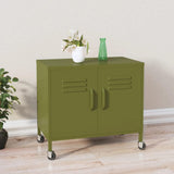 Storage Cabinet Olive Green 60x35x56 cm Steel 336261