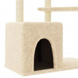 Cat Tree with Sisal Scratching Posts Cream 107.5 cm 172070