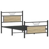 Bed Frame without Mattress Sonoma Oak 107x203 cm Engineered Wood 4106806