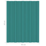 Roof Panels 12 pcs Galvanised Steel Green 60x45 cm 317187