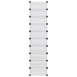 Shoe Rack Transparent 44x32x174 cm PP 340561